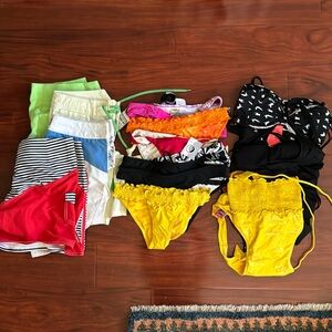 HUGE 18PC BUNDLE Volcom y2K grab bag of mixed swimsuit bikinis